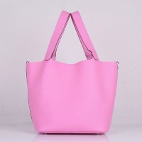Replica Handbag Store Picotin Lock Bag In Pink Leather Replica Handbag Store Picotin Lock Bag In Pink Leather