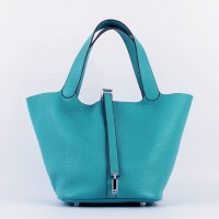 Replica Handbag Store Picotin Lock Bag In Turquoise Leather Replica Handbag Store Picotin Lock Bag In Turquoise Leather