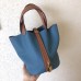 Replica Handbag Store Bicolor Picotin Lock MM 22cm Blue Jean Bag
