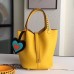 Replica Handbag Store Yellow Picotin Lock 18cm Bag With Braided Handles