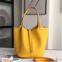 Replica Handbag Store Yellow Picotin Lock 22cm Braided Handles Bag Replica Handbag Store Yellow Picotin Lock 22cm Braided Handles Bag