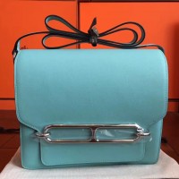 Replica Handbag Store Mini Sac Roulis Bag In Blue Atoll Swift Leather Replica Handbag Store Mini Sac Roulis Bag In Blue Atoll Swift Leather