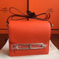 Replica Handbag Store Mini Sac Roulis Bag In Orange Swift Leather Replica Handbag Store Mini Sac Roulis Bag In Orange Swift Leather