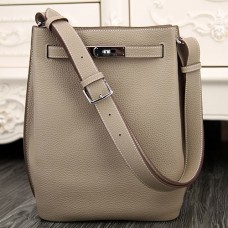 Replica Handbag Store So Kelly 22cm Bag In Grey Leather