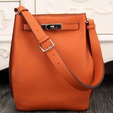 Replica Handbag Store So Kelly 22cm Bag In Orange Leather