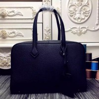 Replica Handbag Store Victoria II 35cm Bag In Black Leather Replica Handbag Store Victoria II 35cm Bag In Black Leather