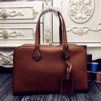 Replica Handbag Store Victoria II 35cm Bag In Brown Leather Replica Handbag Store Victoria II 35cm Bag In Brown Leather