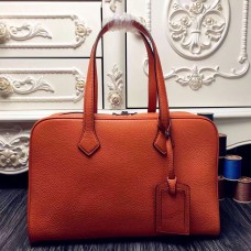 Replica Handbag Store Victoria II 35cm Bag In Orange Leather