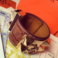 Replica Handbag Store Brown Alligator Collier de Chien Bracelet Size S Replica Handbag Store Brown Alligator Collier de Chien Bracelet Size S