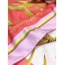 Replica Handbag Store Pink Silk Tigre Royal Shawl 140cm