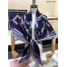 Replica Handbag Store Blue H Imprimeur Fou Couvertures dEx-Libris Shawl 140cm