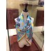 Replica Handbag Store Turquoise Sangles en Zigzag Silk Scarf