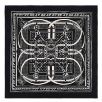 Replica Handbag Store Black Grand Manege Bandana Shawl 140cm Replica Handbag Store Black Grand Manege Bandana Shawl 140cm