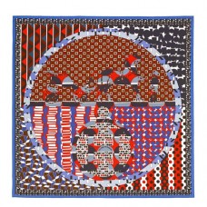 Replica Handbag Store Blue Ex-Libris en Cravates Silk Scarf