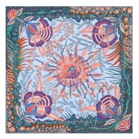 Replica Handbag Store Blue Flowers of South Africa Silk Scarf