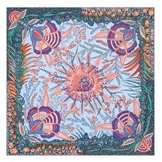 Replica Handbag Store Blue Flowers of South Africa Silk Scarf