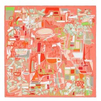 Replica Handbag Store Orange Modernisme Tropical Scarf 140cm