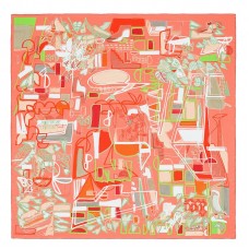 Replica Handbag Store Orange Modernisme Tropical Scarf 140cm