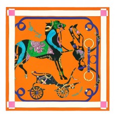 Replica Handbag Store Orange Tout En Carre Shawl 140CM