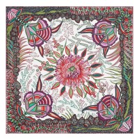 Replica Handbag Store White Flowers of South Africa Silk Scarf