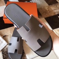Replica Handbag Store Izmir Sandals In Grey Epsom Leather