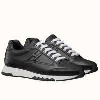 Replica Handbag Store Trail Sneaker In Black Calfskin Leather