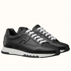 Replica Handbag Store Trail Sneaker In Black Calfskin Leather