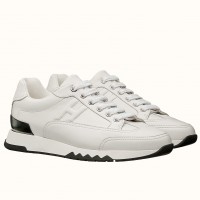 Replica Handbag Store Trail Sneaker In White Calfskin Leather