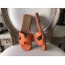 Replica Handbag Store Oran Sandals In Orange Epsom Leather Replica Handbag Store Oran Sandals In Orange Epsom Leather