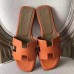 Replica Handbag Store Oran Sandals In Orange Epsom Leather Replica Handbag Store Oran Sandals In Orange Epsom Leather