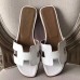 Replica Handbag Store Oran Sandals In White Epsom Leather