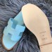 Replica Handbag Store Oran Sandals In Blue Atoll Epsom Leather