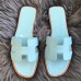 Replica Handbag Store Oran Sandals In Blue Atoll Epsom Leather