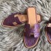 Replica Handbag Store Oran Sandals In Purple Ostrich Leather