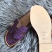 Replica Handbag Store Oran Sandals In Purple Ostrich Leather