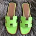 Replica Handbag Store Oran Sandals In Apple Green Lizard Leather