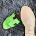 Replica Handbag Store Oran Sandals In Apple Green Lizard Leather