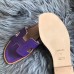 Replica Handbag Store Oran Perforated Sandals In Purple Epsom Leather