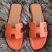 Replica Handbag Store Oran Sandals In Orange Swift Leather