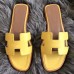 Replica Handbag Store Oran Sandals In Yellow Swift Leather