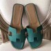 Replica Handbag Store Oran Sandals In Malachite Epsom Leather Replica Handbag Store Oran Sandals In Malachite Epsom Leather