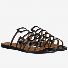 Replica Handbag Store Olympe Sandals In Black Nappa Leather