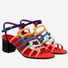 Replica Handbag Store Oracle Sandals In Multicolour Suede Leather