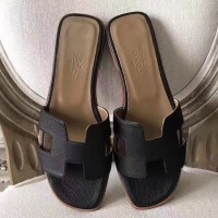 Replica Handbag Store Oran Sandals In Black Epsom Leather Replica Handbag Store Oran Sandals In Black Epsom Leather