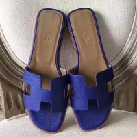 Replica Handbag Store Oran Sandals In Blue Epsom Leather Replica Handbag Store Oran Sandals In Blue Epsom Leather