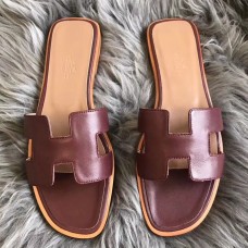 Replica Handbag Store Oran Sandals In Bordeaux Swift Leather Replica Handbag Store Oran Sandals In Bordeaux Swift Leather