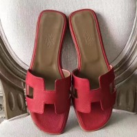 Replica Handbag Store Oran Sandals In Red Epsom Leather Replica Handbag Store Oran Sandals In Red Epsom Leather