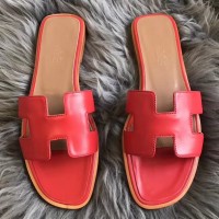 Replica Handbag Store Oran Sandals In Red Swift Leather Replica Handbag Store Oran Sandals In Red Swift Leather