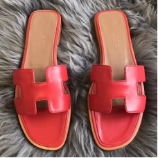 Replica Handbag Store Oran Sandals In Red Swift Leather Replica Handbag Store Oran Sandals In Red Swift Leather