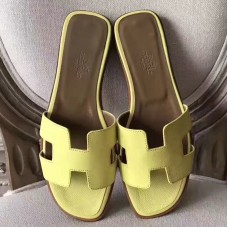 Replica Handbag Store Oran Sandals In Soufre Epsom Leather Replica Handbag Store Oran Sandals In Soufre Epsom Leather